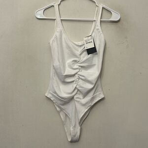 Melrose and Market white sleeveless bodysuit Size S New